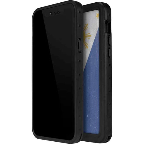 Philippines Flag Distressed iPhone 14 Pro Waterproof Case